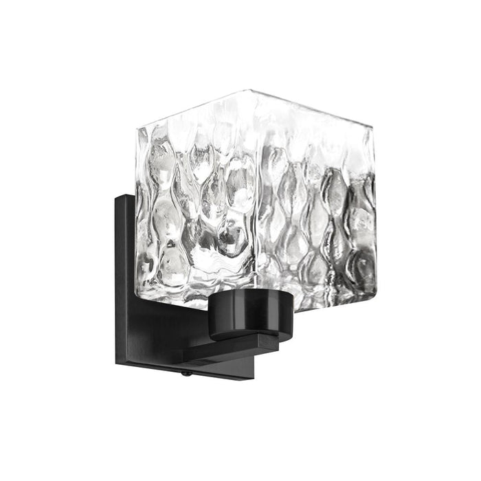 1 Lightt Wall Sconce, Mb W/ Clr Water Glass | VED-51W-MB-CLR