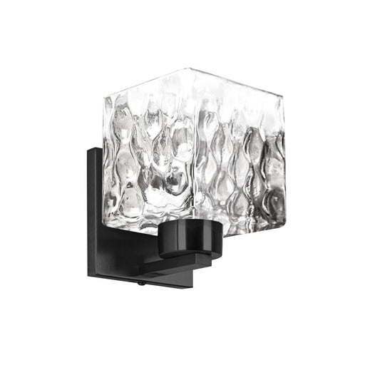 1lt Wall Sconce, Mb W/ Clr Water Glass | VED-51W-MB-CLR