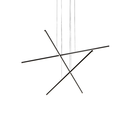 Vega Minor 3 Head Black Led Multi Pendant | MP18203-BK-UNV