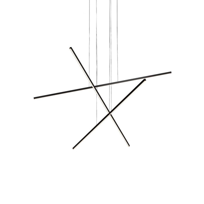 Vega Minor 3 Head Black Led Multi Pendant | MP18203-BK-UNV