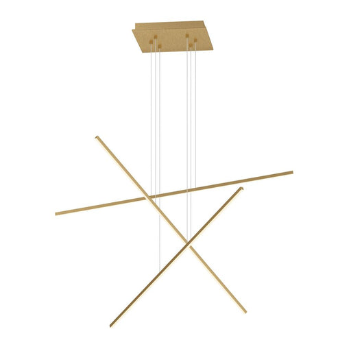 Vega Minor 3 Head Brushed Gold Led Multi Pendant | MP18203-BG