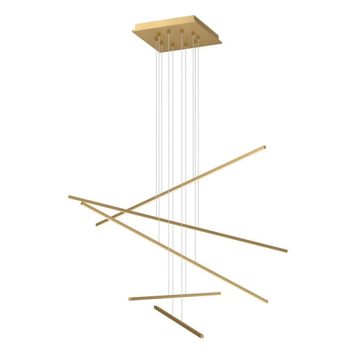 Vega Minor 5 Head Brushed Gold Led Multi Pendant | MP18205-BG