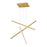 Vega 3 Head Brushed Gold Led Multi Pendant | MP10303-BG