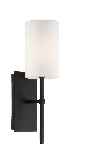 Crystorama Veronica 1 Light Black Forged Sconce