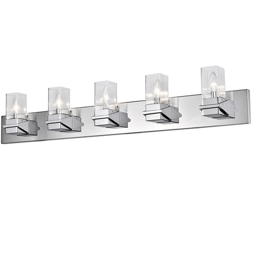  5 Light  Incandescent Vanity, Pc W/ Clr Glass | VER-405W-PC