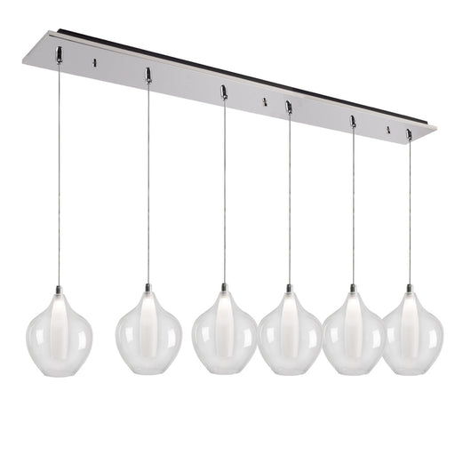 Victoria 43-in Chrome 6-light Multi Pendant | MP3007CH-06