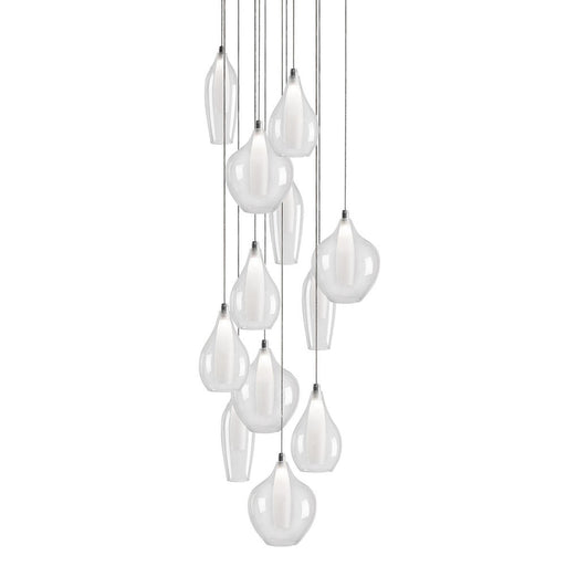 Victoria 12 Head Chrome Led Multi Pendant | MP3012