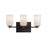 Nola 18-in Black/glossy Opal Glass Socket Vanity Light | VL57718-BK/GO