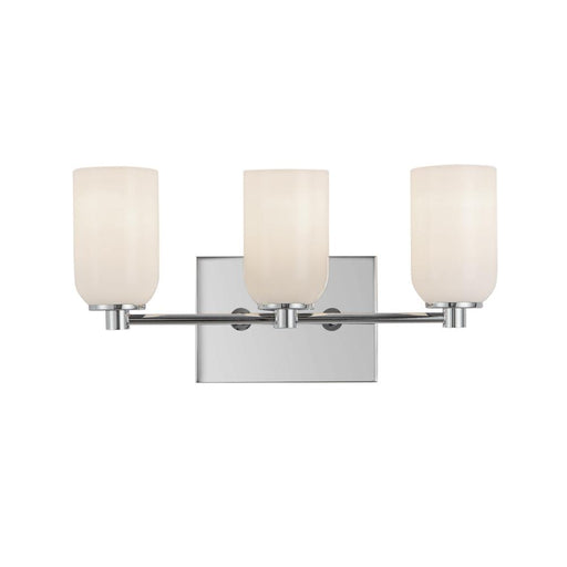 Nola 18-in Chrome/glossy Opal Glass Socket Vanity Light | VL57718-CH/GO