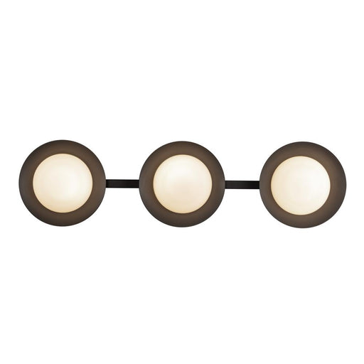 Cleo 23-in Black/opal Glass Led Vanity Light | VL77923-BK/OP