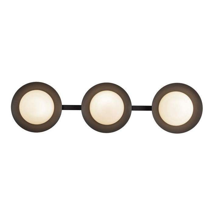 Cleo 23-in Black/opal Glass Led Vanity Light | VL77923-BK/OP