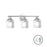 3 Light Vanity, Pc W/ Clr Water Glass | VLA-213W-PC-CLR