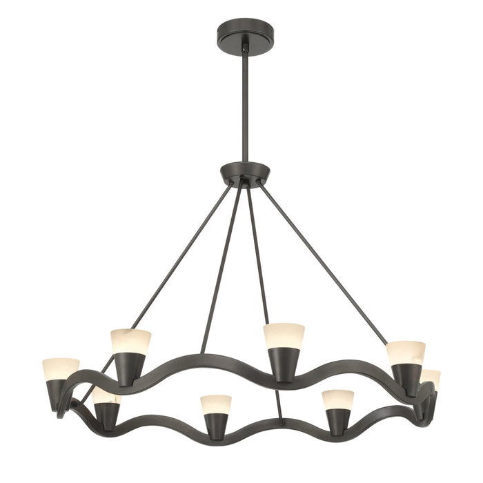 Vance 39'' Integrated Led Bronze Noir Chandelier | VNC-6508-NB