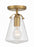 Crystorama Voss 1 Light Luxe Gold Semi Flush Mount