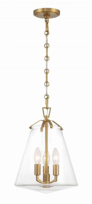 Crystorama Voss 3 Light Luxe Gold Mini Chandelier