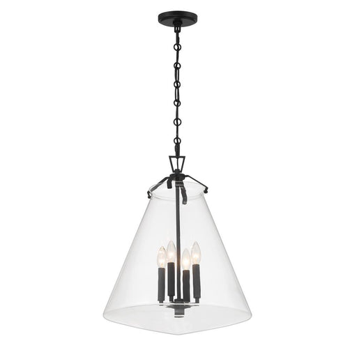 Voss 4 Light Matte Black Pendant | VSS-7018-MK