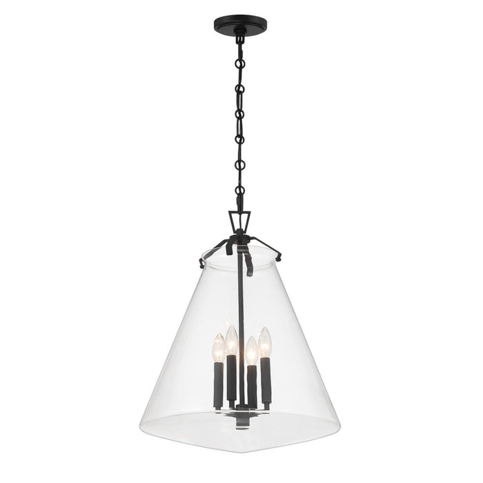 Voss 4 Light Matte Black Pendant | VSS-7018-MK