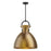 Waldo 18-in Matte Black/aged Gold 1 Light Pendant | PD411318MBAG