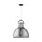 Waldo 14-in Matte Black/smoked 1 Light Pendant | PD411814MBSM