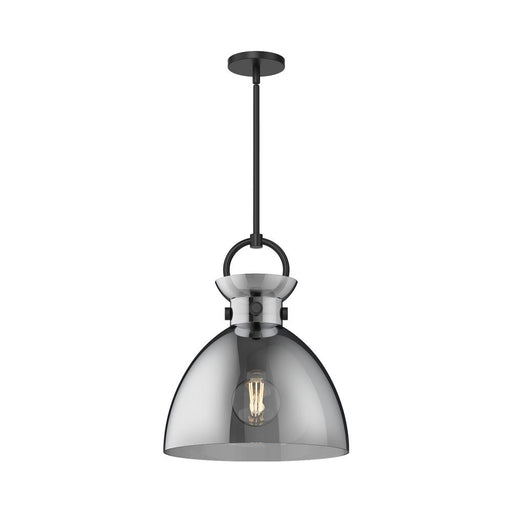 Waldo 14-in Matte Black/smoked 1 Light Pendant | PD411814MBSM