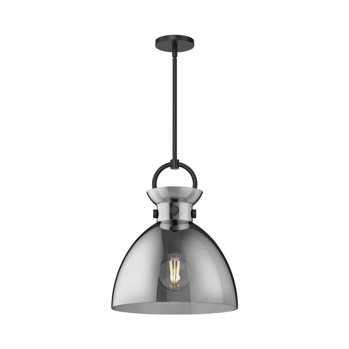 Waldo 14-in Matte Black/smoked 1 Light Pendant | PD411814MBSM