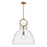Waldo 18-in Aged Gold/clear 1 Light Pendant | PD411818AGCL