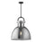 Waldo 18-in Matte Black/smoked 1 Light Pendant | PD411818MBSM