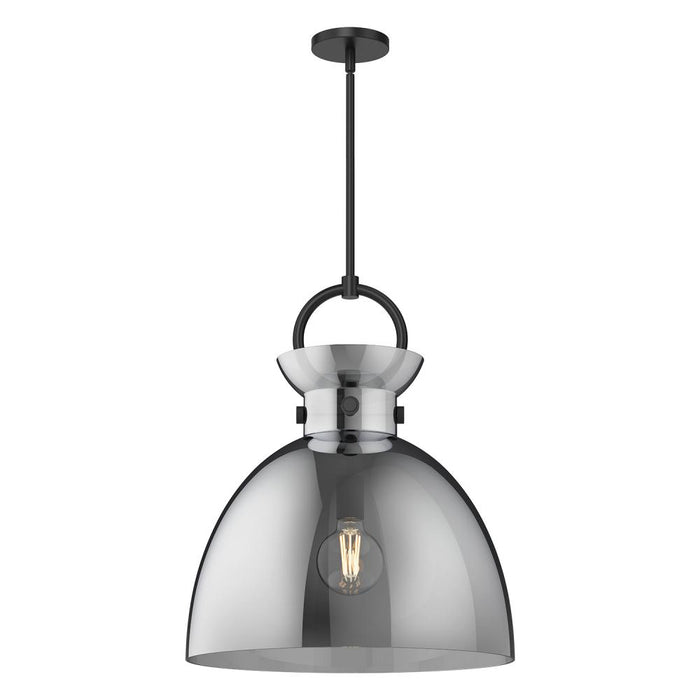 Waldo 18-in Matte Black/smoked 1 Light Pendant | PD411818MBSM