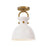 Waldo 9-in Aged Gold/glossy Opal Glass 1 Light Semi Flush Mount | SF411809AGGO