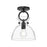 Waldo 9-in Matte Black/clear Glass 1 Light Semi Flush Mount | SF411809MBCL