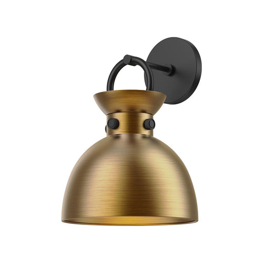 Waldo 9-in Matte Black/aged Gold 1 Light Wall/vanity | WV411309MBAG