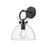 Waldo 9-in Matte Black/clear Glass 1 Light Wall/vanity | WV411809MBCL