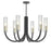  6 Light  Incandescent Chandelier, Mb & Agb W/ Fr Glass | WAN-306C-MB-AGB-FR