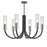  6 Light  Incandescent Chandelier, Mb W/ Fr Glass | WAN-306C-MB-FR
