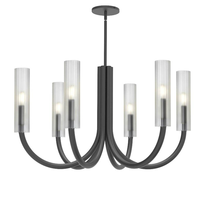  6 Light  Incandescent Chandelier, Mb W/ Fr Glass | WAN-306C-MB-FR