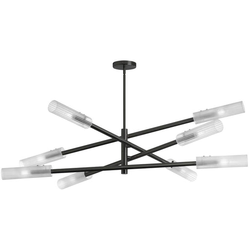  8 Light  Incandescent Chandelier, Mb W/ Fr Glass | WAN-448C-MB-FR