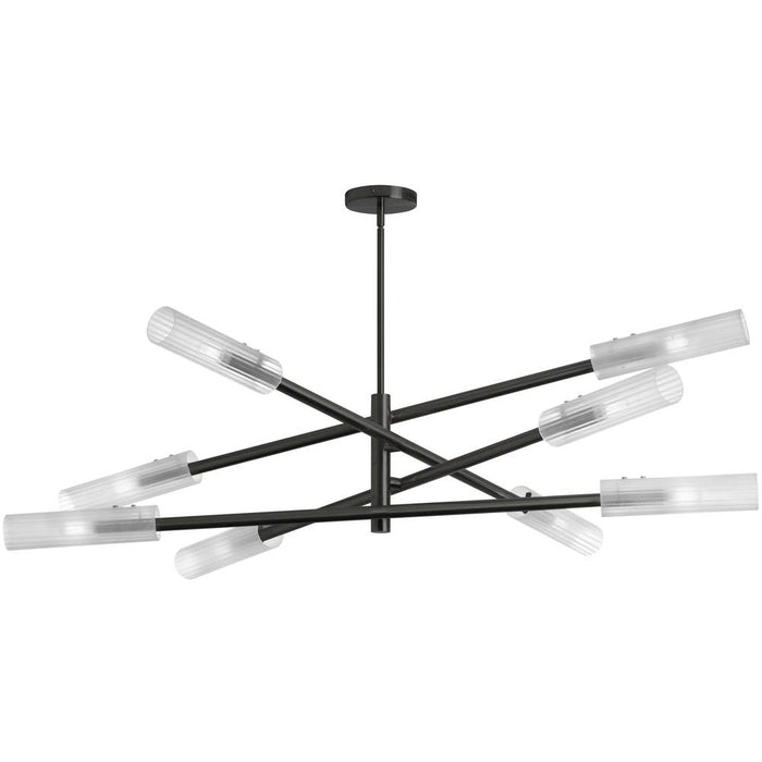 8 Light  Incandescent Chandelier, Mb W/ Fr Glass | WAN-448C-MB-FR