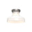 Alora Westlake 11-in Brushed Nickel/Glossy Opal Glass 1 Light Flush Mount