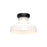 Westlake 11-in Glossy Opal Glass/matte Black 1 Light Flush Mount | FM540011MBGO