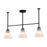 Westlake 34-in Glossy Opal Glass/matte Black 3 Lights Linear Pendant | LP540334MBGO