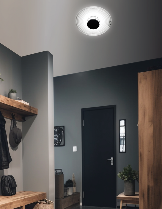 12w Wall Sconce, Mb W/ Clr Rippled Glass | WFD-1812LEDW-MB-CLR