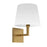 Dainolite 1 Light Incandescent Wall Sconce,  AGB w/ White Shade