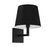 Dainolite 1 Light Incandescent Wall Sconce,  MB w/ Black Shade