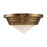Willard 10-in Vintage Brass/opal Matte Glass 1 Light Flush Mount | FM348010VBOP