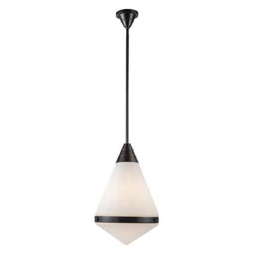 Willard 22-in Urban Bronze/opal Matte Glass 1 Light Pendant | PD348022UBOP