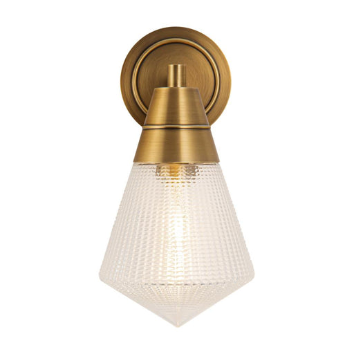 Willard 6-in Vintage Brass/prismatic Glass 1 Light Wall/vanity | WV348106VBPG