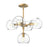 Willow 18-in Brushed Gold/clear Glass 5 Lights Chandeliers | CH548518BGCL