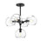 Willow 18-in Clear Glass/matte Black 5 Lights Chandeliers | CH548518MBCL