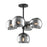 Alora Willow 18-in Matte Black/Smoked Solid Glass 5 Lights Chandeliers