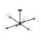 Willow 37-in Clear Glass/matte Black 6 Lights Chandeliers | CH548637MBCL